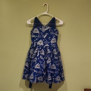 Disney Store Royal Blue Cinderella Princess Gown Dress